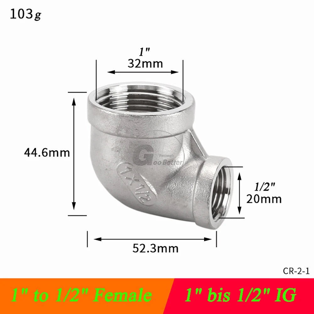 A2 Stainless Steel BSP Reducer Elbow Pipe Fittings | 1/8" to 4" Male Female