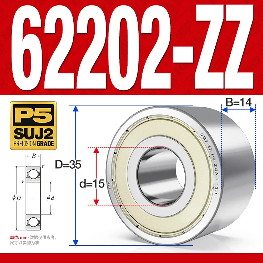 Thickening Deep Groove Ball Bearings 62200 62201 62202 62203 62204-62217 ZZ-RS
