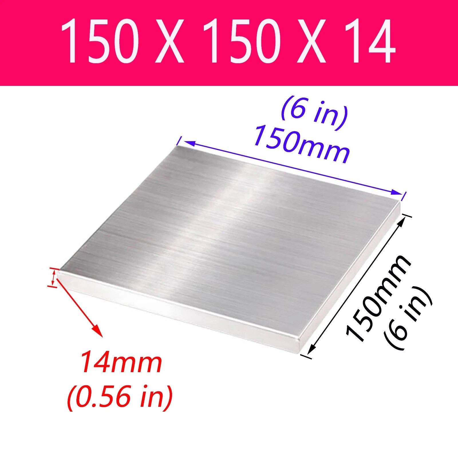 Stainless Steel Sheet Bright Polish 12mm 14mm 16mm Thick Many Size Grade A2 304