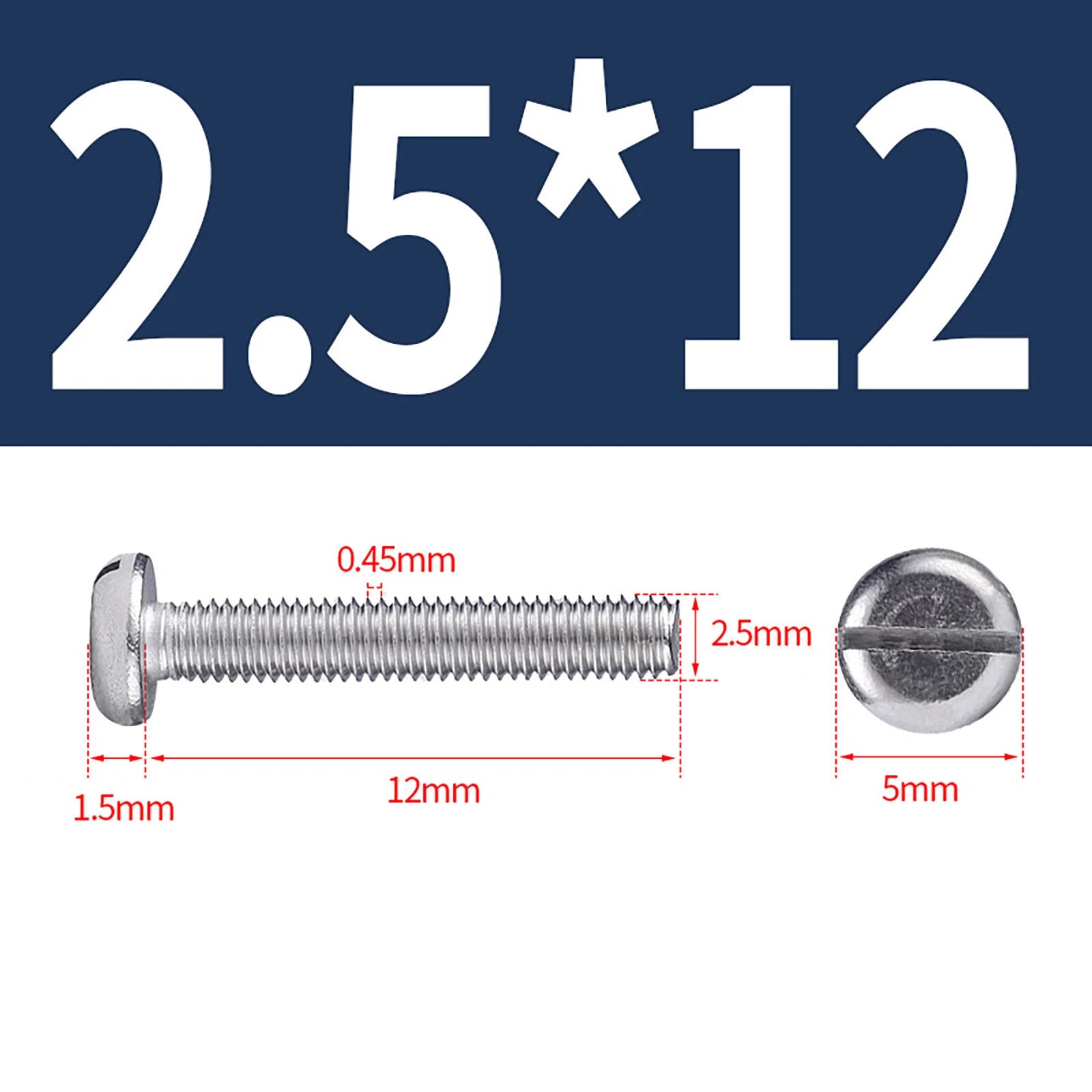 M1.6 to M10 Slotted Cheese Head Machine Screws | A2 Stainless Steel DIN 84