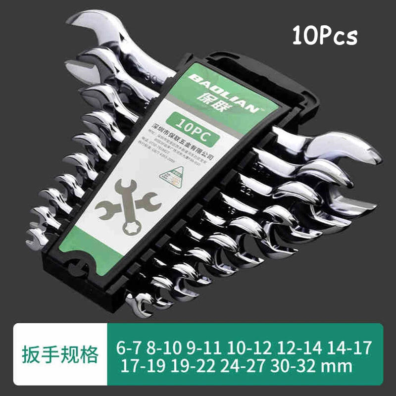 Thin Double Open End Spanner Repair Wrench Chrome Vanadium Steel Metric 6mm-36mm