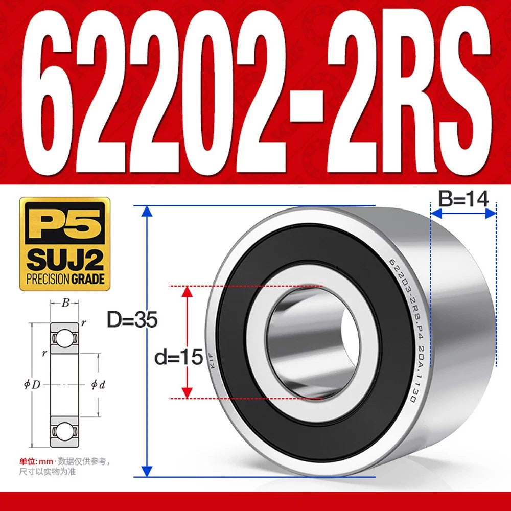 Thickening Deep Groove Ball Bearings 62200 62201 62202 62203 62204-62217 ZZ-RS
