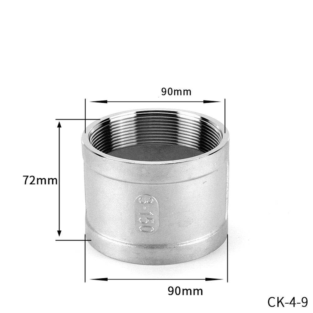 BSP Female Threaded Pipe Reducer Coupling — Stainless Steel A2, 1/2" to 4"