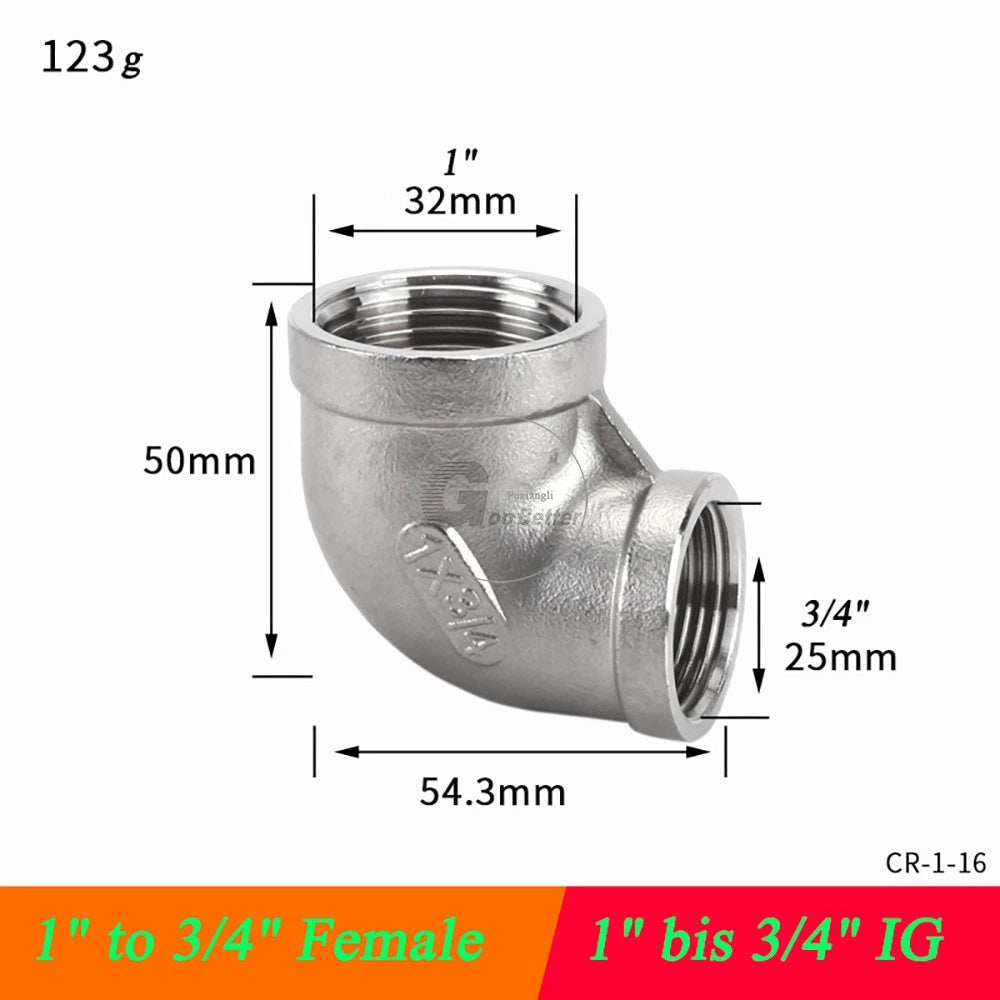 A2 Stainless Steel BSP Reducer Elbow Pipe Fittings | 1/8" to 4" Male Female
