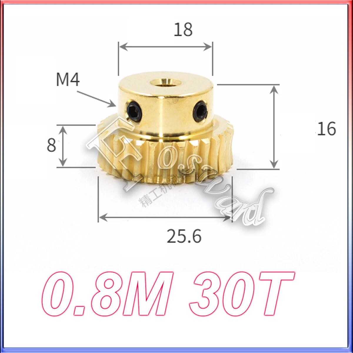 Worm Gear Set 0.5/0.8/1/1.5 Mod Rod Shaft Gear Wheel Reduce Transmission Part