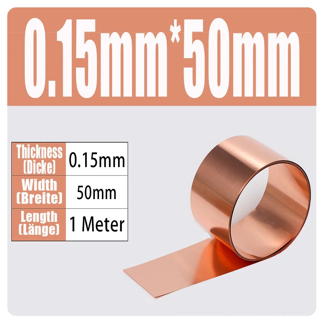 99.9% Flexible Pure Cu Metal Foil Plate Strip 0.01~1mm Thick Copper Sheet Roll