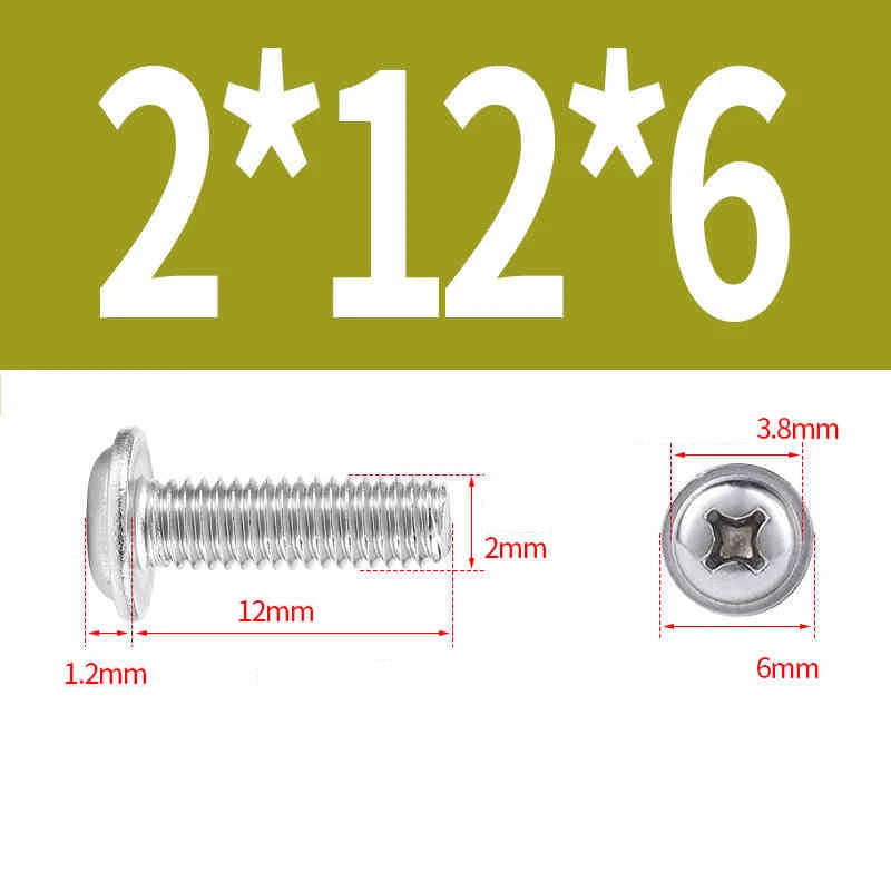 Phillips Flanged Pan Head Machine Screws M1.4 to M4 Multiple Lengths