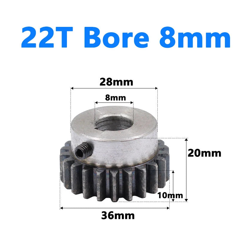 1.5 Module Spur Gear Bore 6/8/10/12/15mm Teeth 10-60 Pinion Pitch 4.71mm