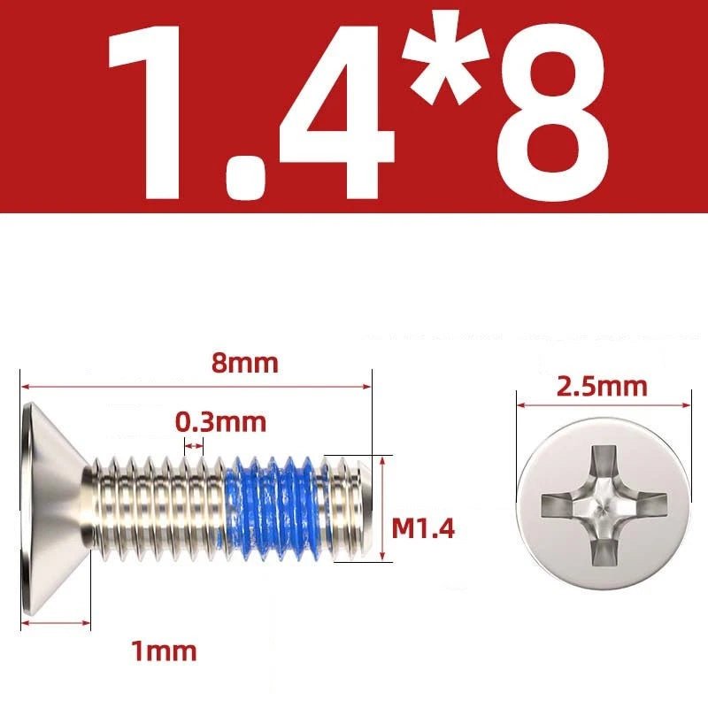M1.2–M6 Phillips Flat Head Machine Screws | Carbon Steel | Black & Nickel Plated - HomeDIYer