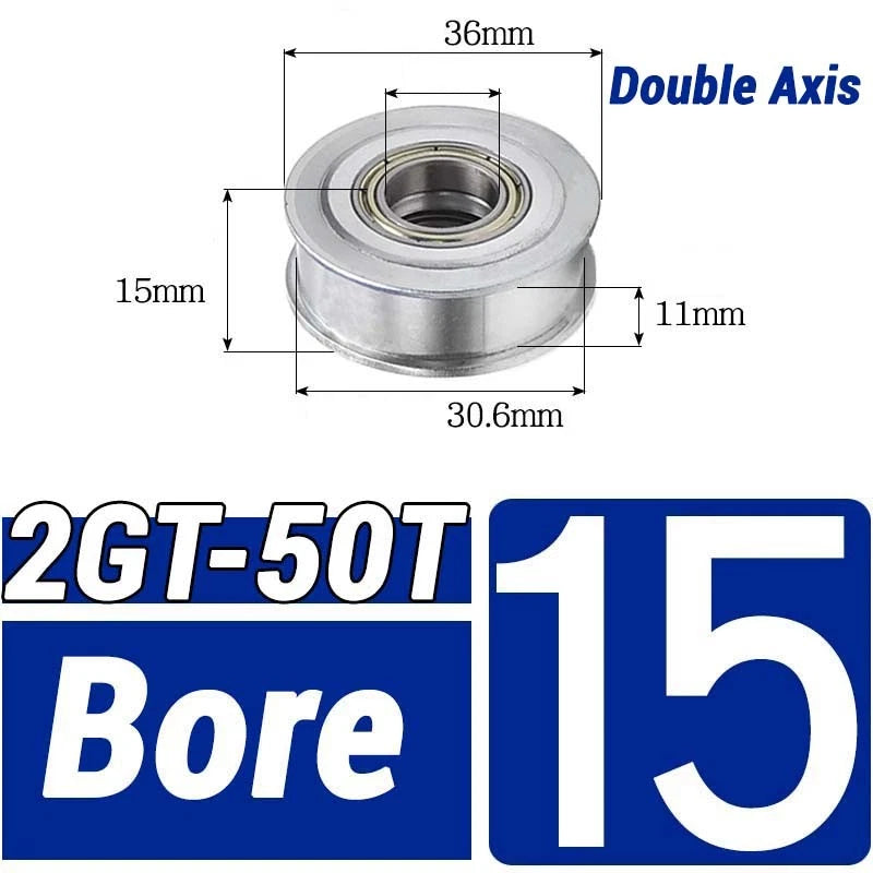 GT2 Timing Belt Pulley 16-100 Teeth 6-10mm Teeth Width Bore 3mm-25mm For 3D