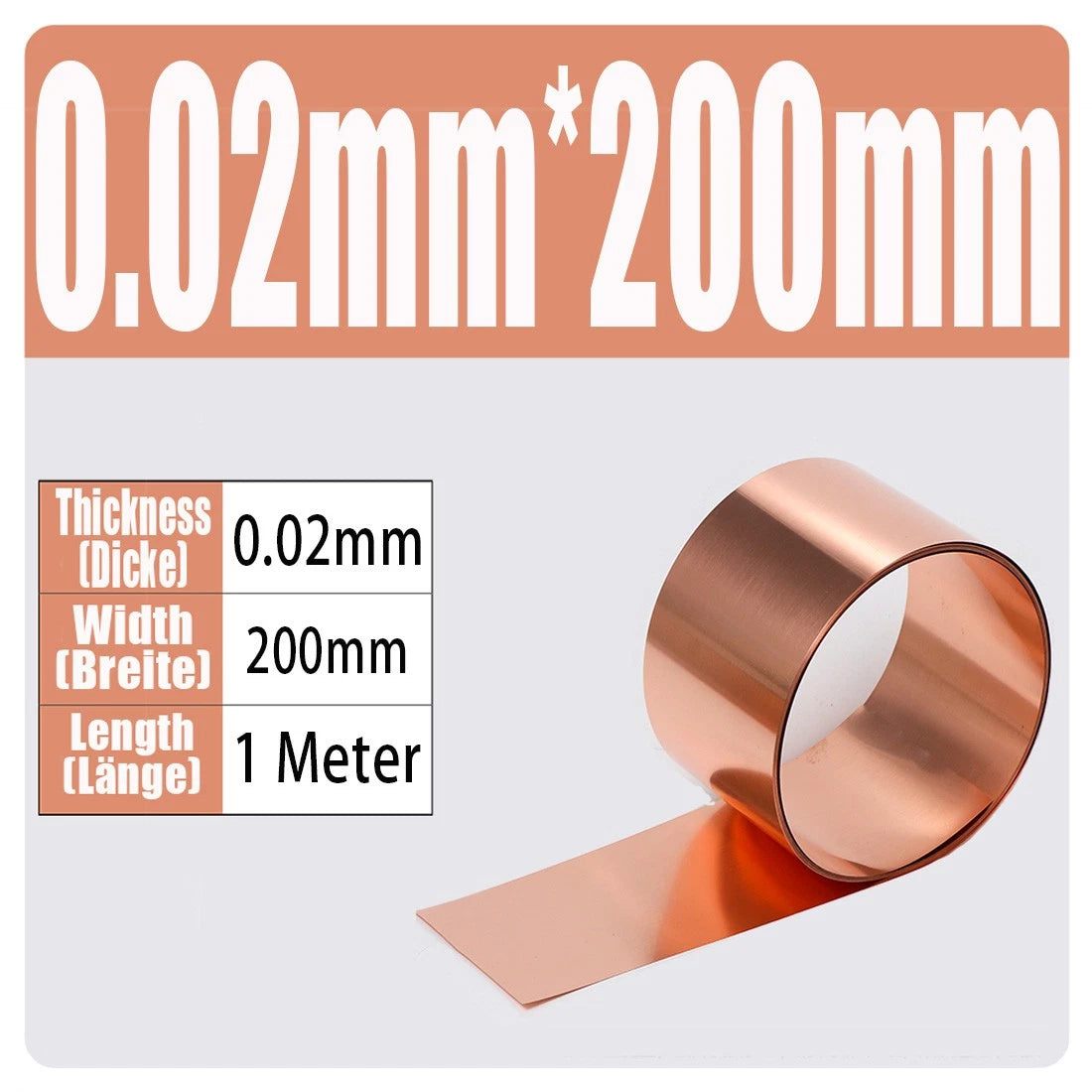 99.9% Flexible Pure Cu Metal Foil Plate Strip 0.01~1mm Thick Copper Sheet Roll