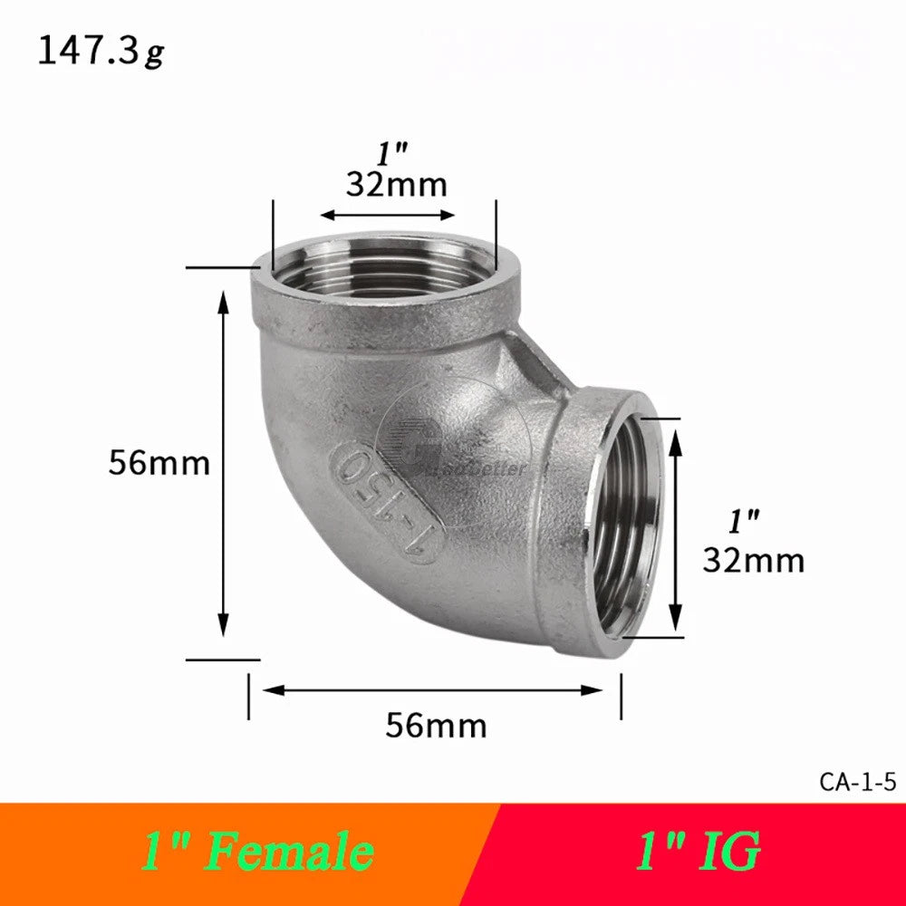 A2 Stainless Steel BSP Reducer Elbow Pipe Fittings | 1/8" to 4" Male Female