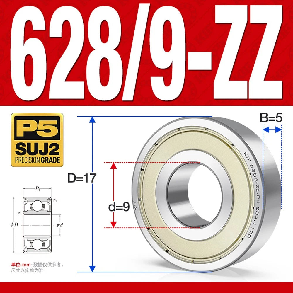 Miniature Deep Groove Ball Bearing Small Bearings 1/2/3/4/5/6/7/8/9mm Inner Dia.