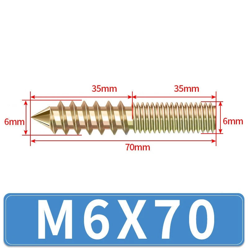Galvanized Double-Ended Threaded Studs M4 M5 M6 M8 M10, Fully & Half Thread