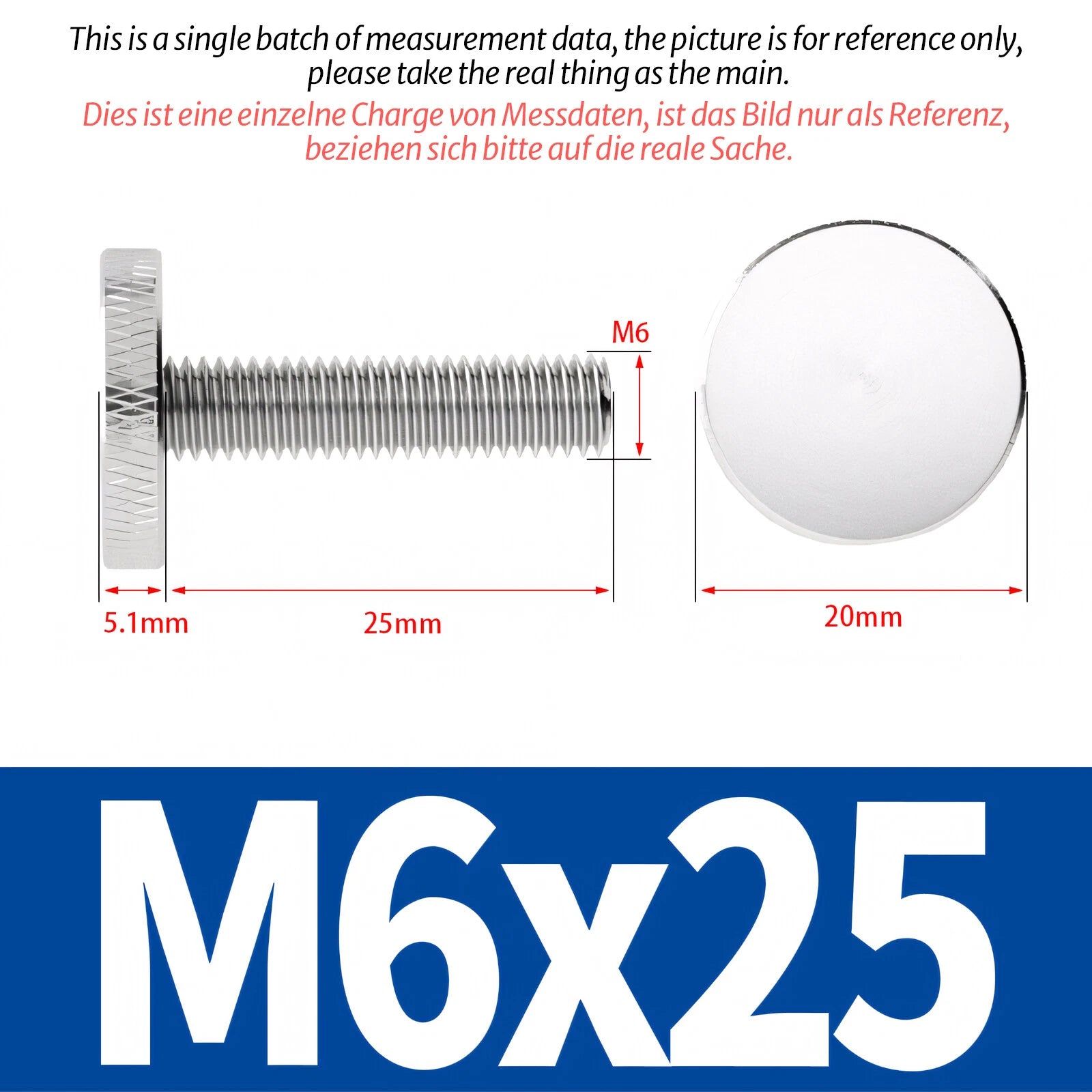 Knurled Thumb Screws Large Flat Head 304 A2 Stainless Steel M3 M4 M5 M6 M8 M10