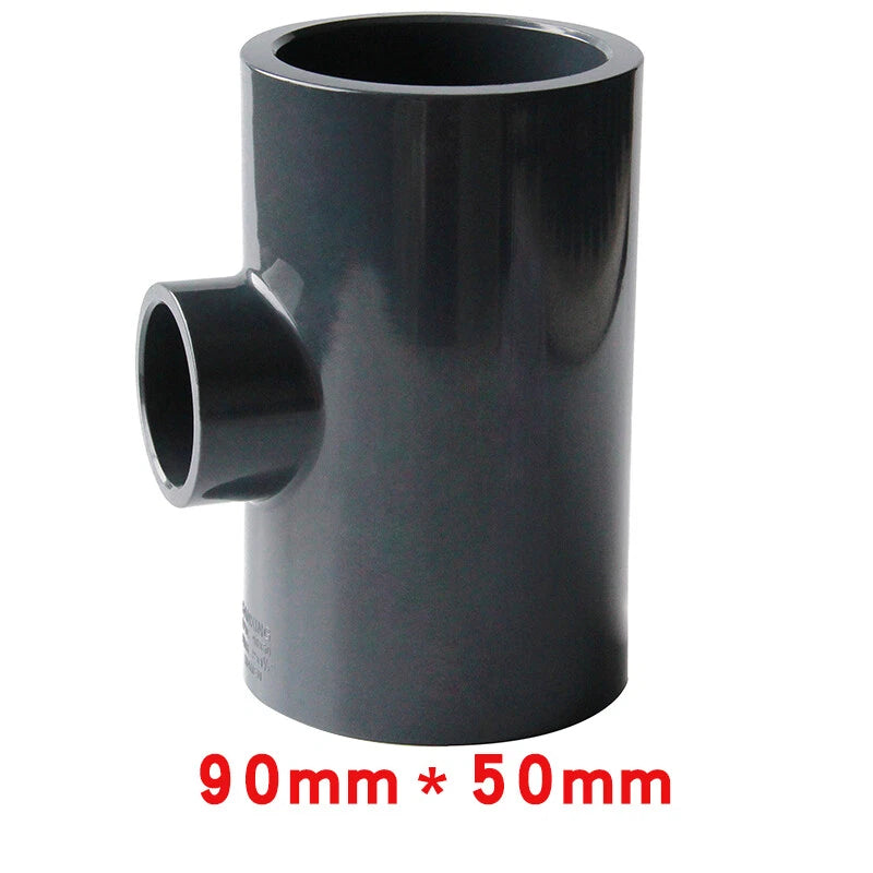 PVC Reducing Tee Pipe & Fittings Solvent Weld Pressure Adapter Connector Black