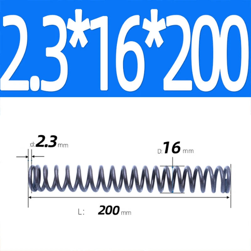 200mm Length Stainless Steel Compression Spring 2 - 4mm Pressure/ Coil Springs