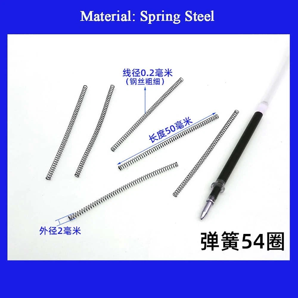 Spring Steel Small Compression Spring 0.2/0.3/0.4mm Wire Diameter 3-50mm Length