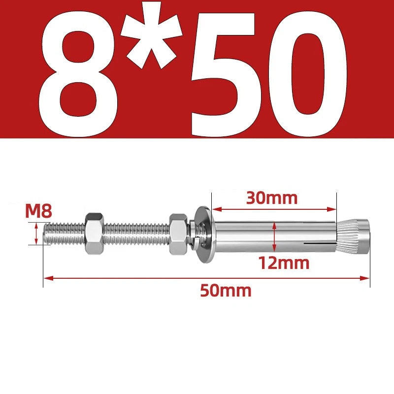 M6-M20 Stainless Steel Concrete Expansion Anchor Bolts – Extra Long