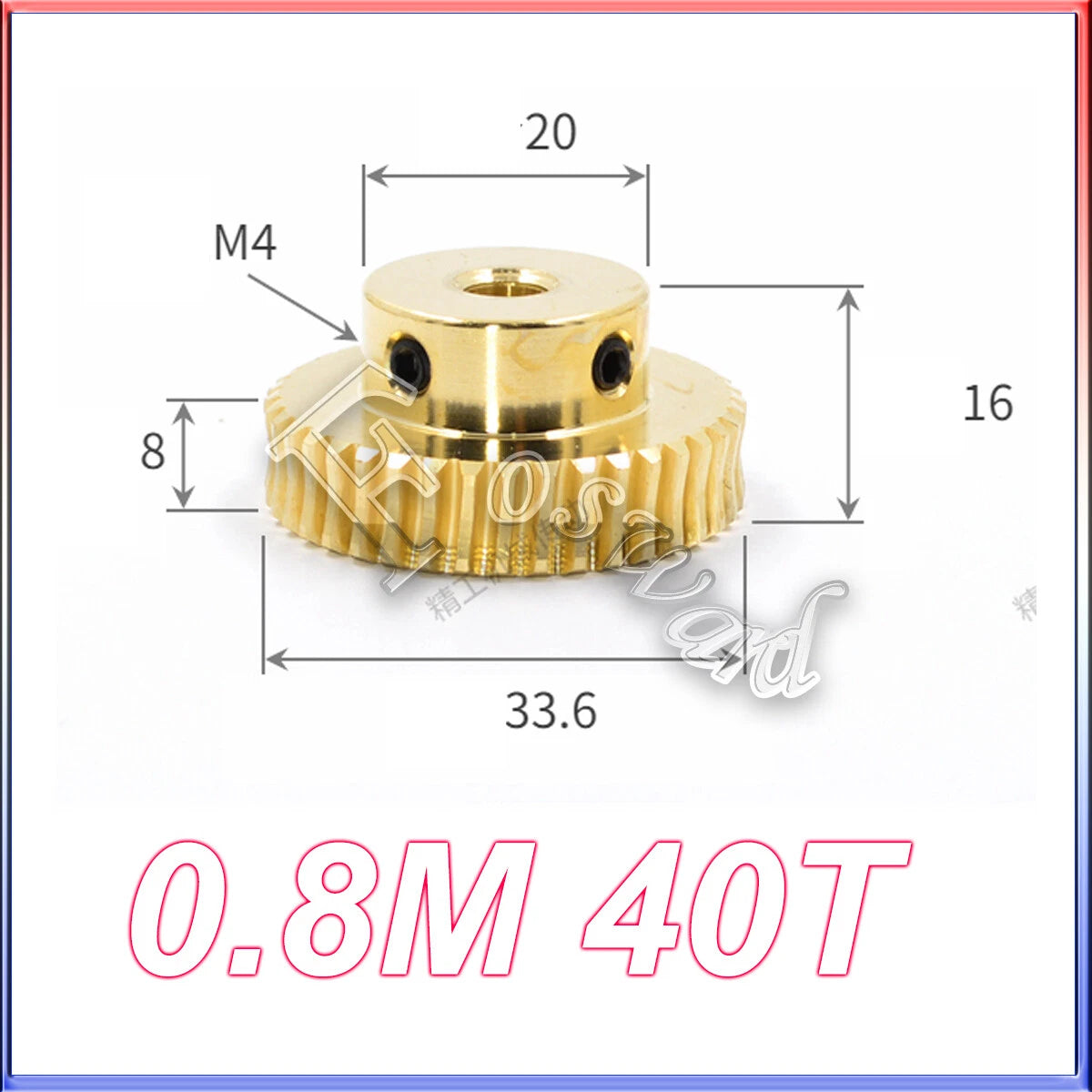 Worm Gear Set 0.5/0.8/1/1.5 Mod Rod Shaft Gear Wheel Reduce Transmission Part
