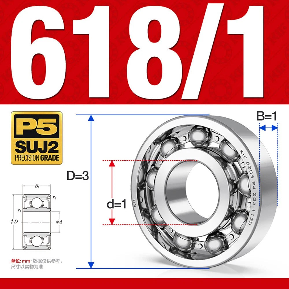 Miniature Deep Groove Ball Bearing Small Bearings 1/2/3/4/5/6/7/8/9mm Inner Dia.
