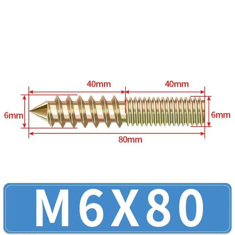 Galvanized Double-Ended Threaded Studs M4 M5 M6 M8 M10, Fully & Half Thread
