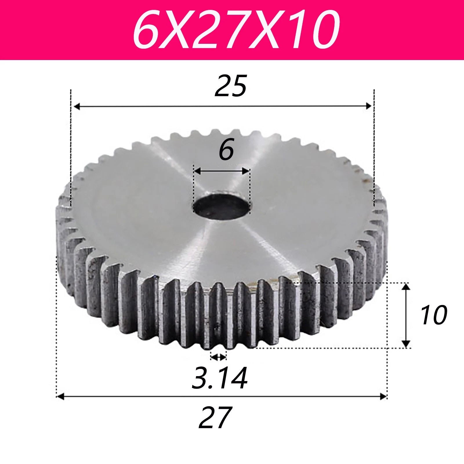 1 Modul 45# Steel Spur Gears Pinion Gear Thick 10mm 8-200 Teeth Dia 18~153mm