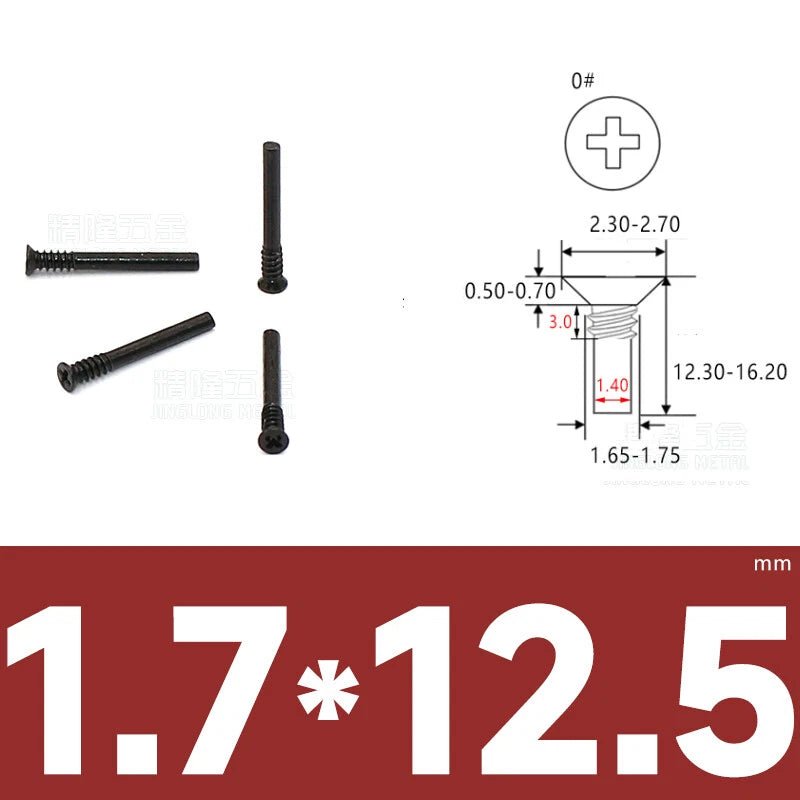 Phillips Countersunk Flat Head Machine Screws M1.2–M1.8 | Zinc & Nickel Plated - HomeDIYer