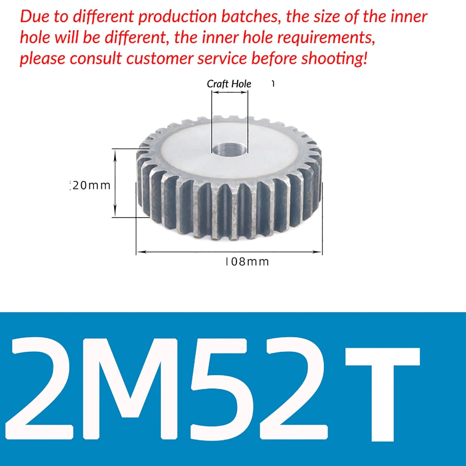 1/1.5/2 Mod 12T-150T Spur Gear 45# Steel Pinion Gear Thickn10-20mm Transmission