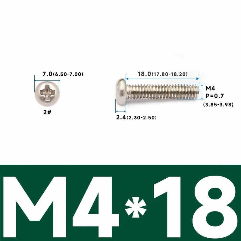 Phillips Pan Head Machine Screws – Carbon Steel M1 to M4, Multiple Lengths & Finishes - HomeDIYer