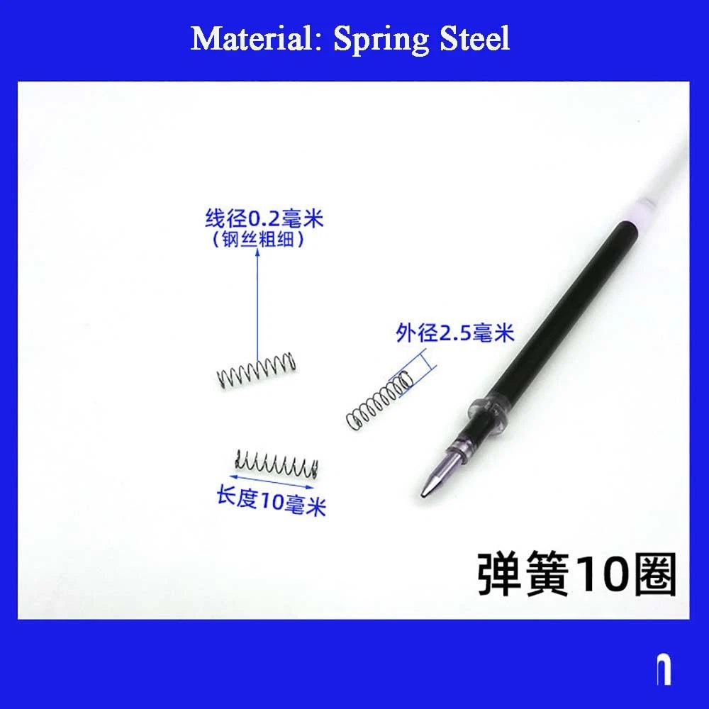 Spring Steel Small Compression Spring 0.2/0.3/0.4mm Wire Diameter 3-50mm Length