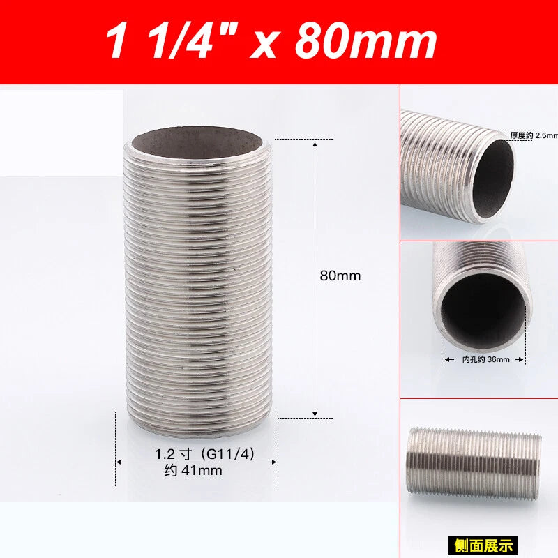 A2 Stainless Steel Male Threaded Rod Connector Stud — Pipe Fitting Bar