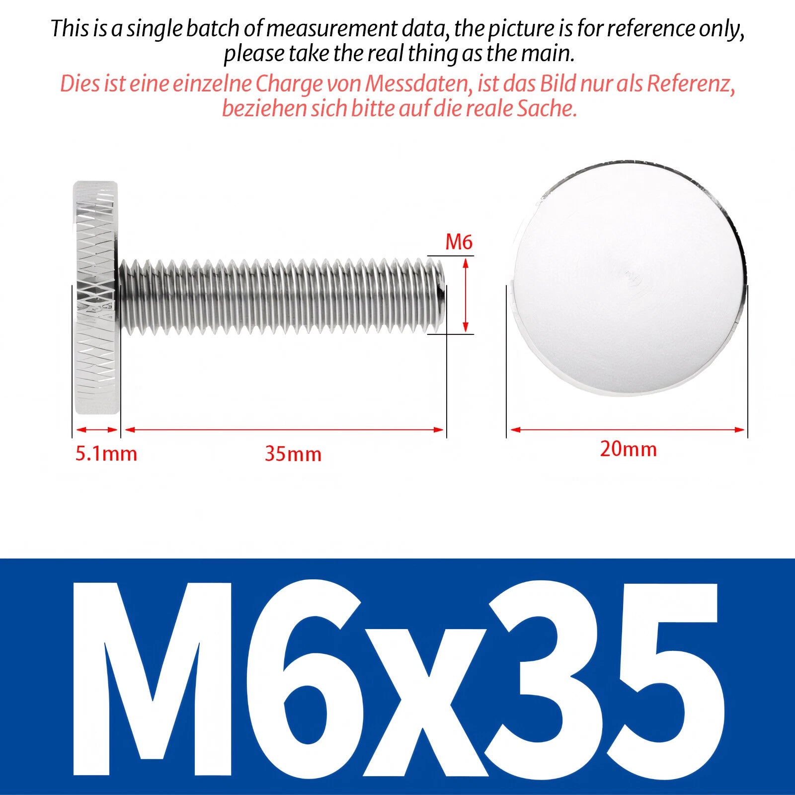 Knurled Thumb Screws Large Flat Head 304 A2 Stainless Steel M3 M4 M5 M6 M8 M10