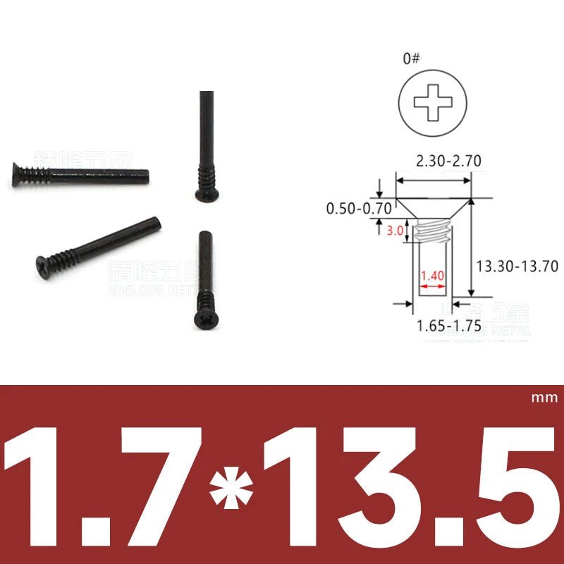 Phillips Countersunk Flat Head Machine Screws M1.2–M1.8 | Zinc & Nickel Plated - HomeDIYer