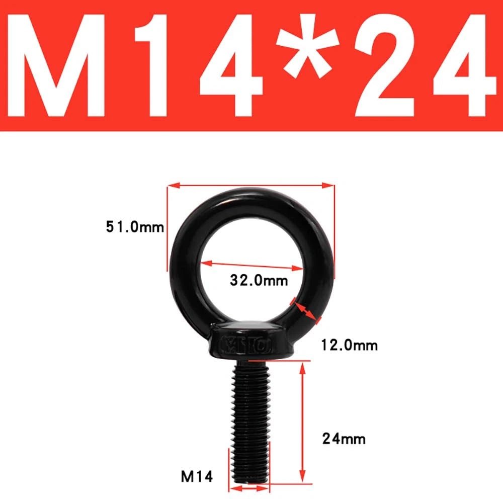 A2 304 Stainless Steel Lifting Eye Bolt — Metric M3 to M20, Rigging & Lifting Screw Eye - HomeDIYer