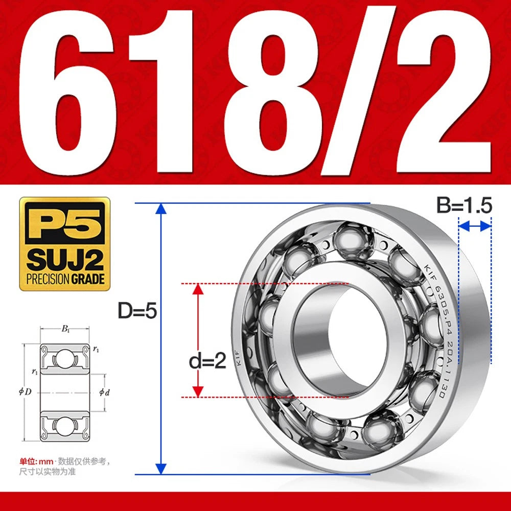 Miniature Deep Groove Ball Bearing Small Bearings 1/2/3/4/5/6/7/8/9mm Inner Dia.