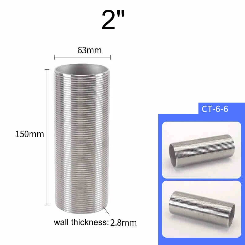 Male Thread Stud Rod A2 Stainless Steel Connector Pipe Fitting — 1/4" to 2"