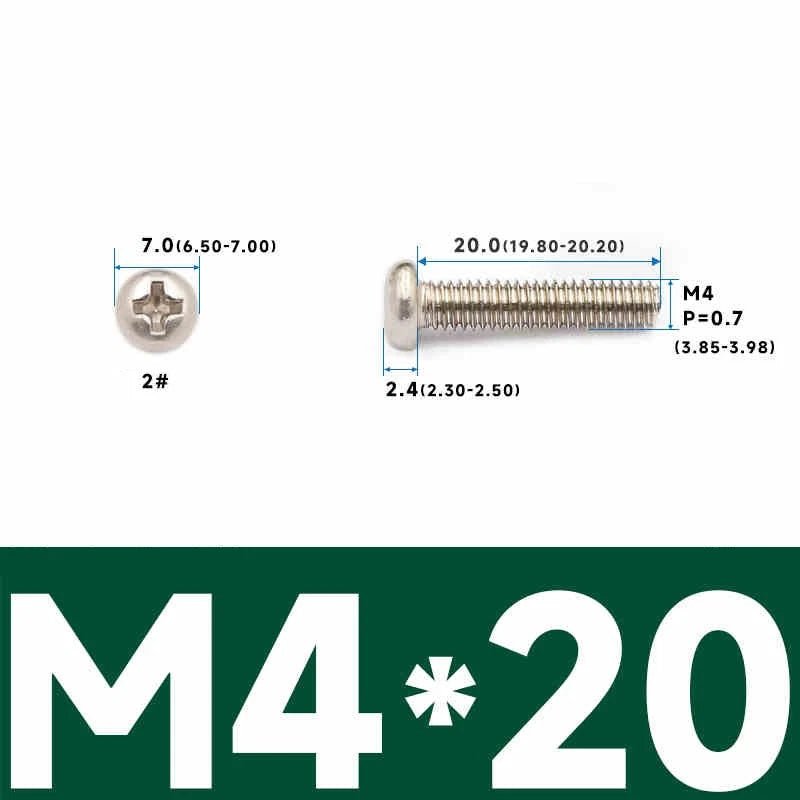 Phillips Pan Head Machine Screws – Carbon Steel M1 to M4, Multiple Lengths & Finishes - HomeDIYer
