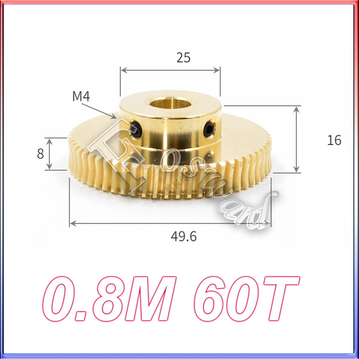Worm Gear Set 0.5/0.8/1/1.5 Mod Rod Shaft Gear Wheel Reduce Transmission Part