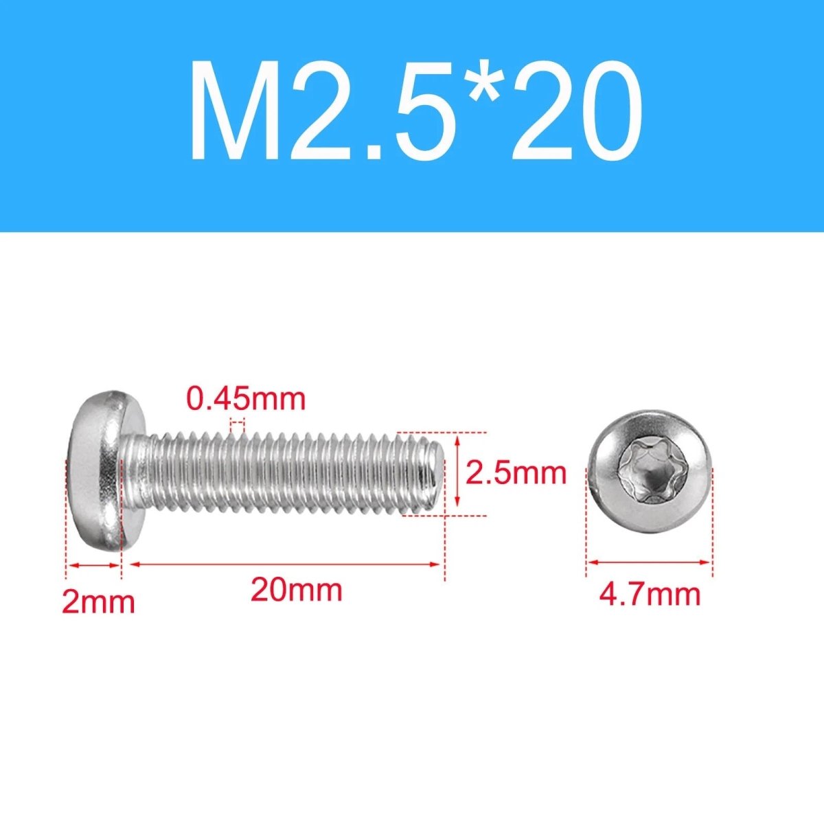 A2 Stainless Steel Torx Pan Head Machine Screws | M1.4 to M10 Six - Lobe Drive - HomeDIYer