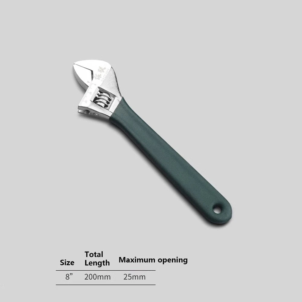 Adjustable Spanner Wrench 6" 8" To 24" Garage Tool Soft Grip Handle Metric Scale