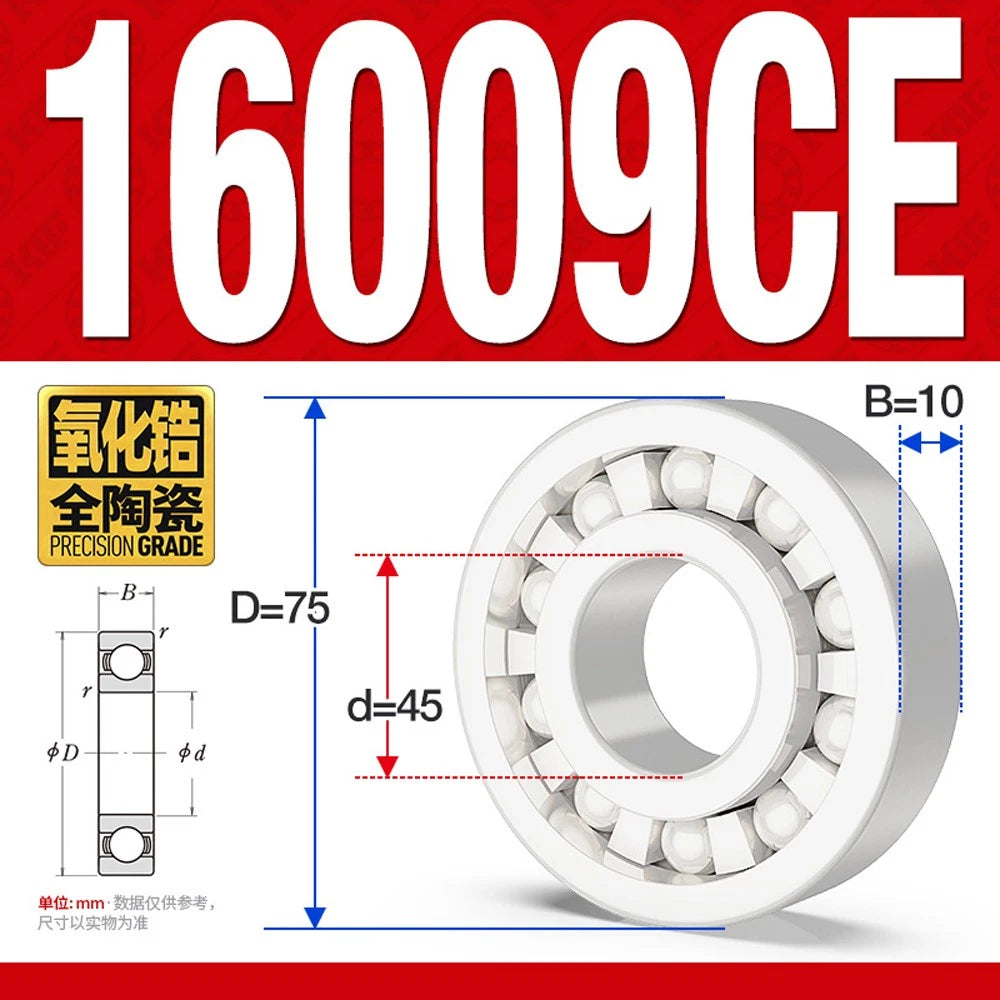 Full Ceramic Ball Bearings ZrO2 Zirconia White Premium - 16000 16001 16002 16013