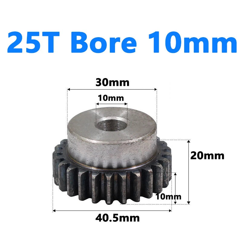 1.5 Module Spur Gear Bore 6/8/10/12/15mm Teeth 10-60 Pinion Pitch 4.71mm