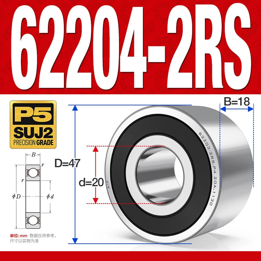 Thickening Deep Groove Ball Bearings 62200 62201 62202 62203 62204-62217 ZZ-RS