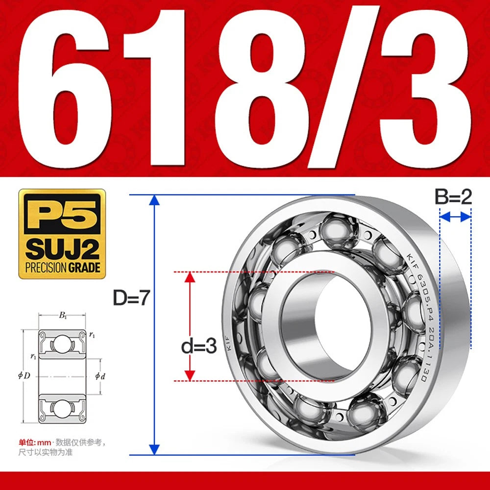 Miniature Deep Groove Ball Bearing Small Bearings 1/2/3/4/5/6/7/8/9mm Inner Dia.