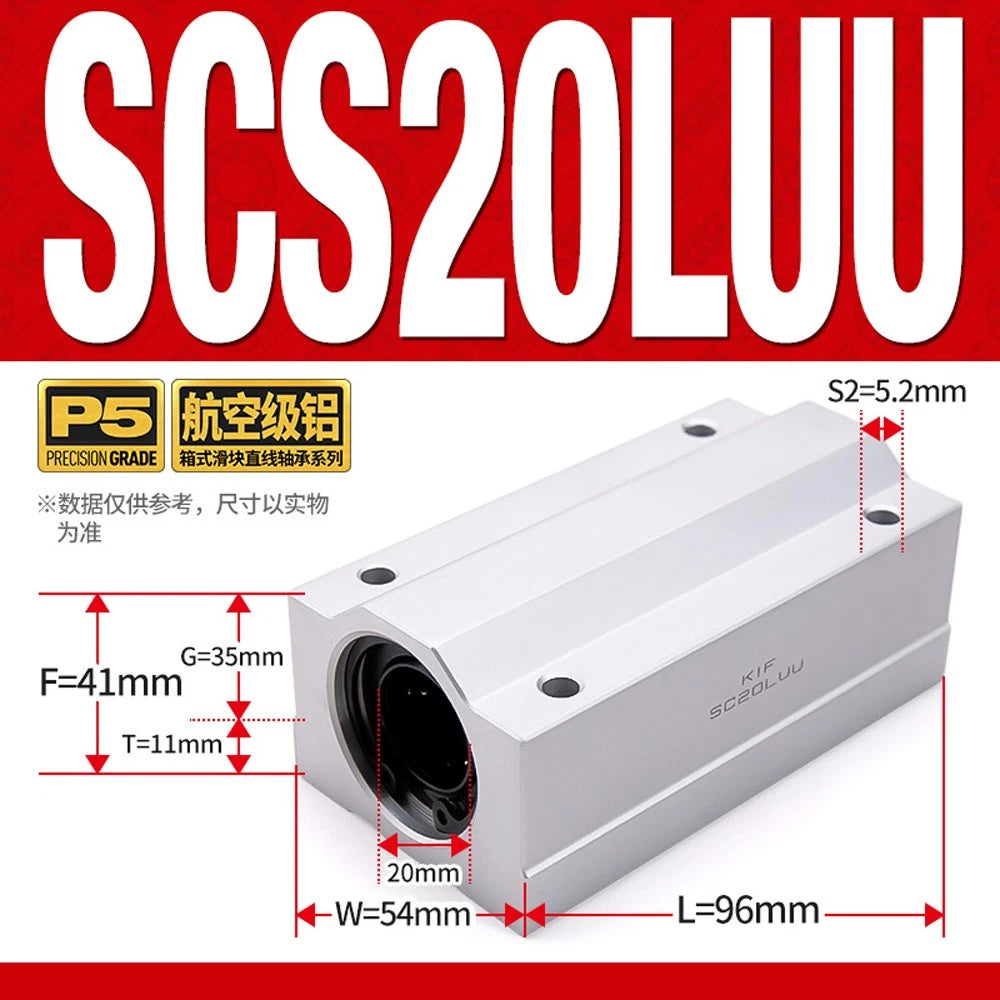 SCS/SBR/TBR/SC-VUU Linear Motion Ball Bearings Diameter 8~60mm Slide Bushing CNC