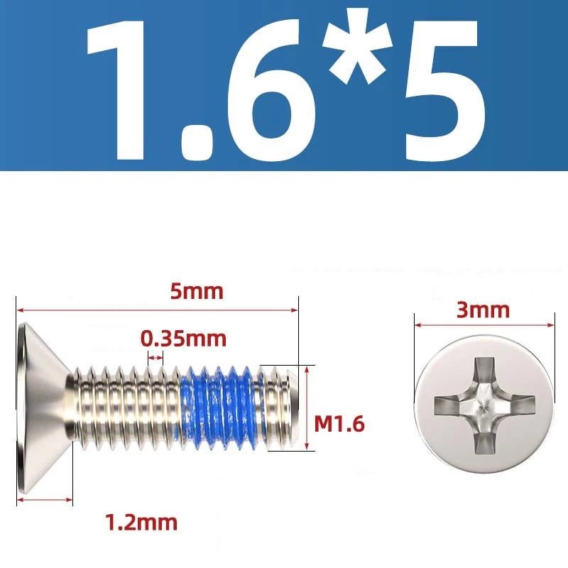 M1.2–M6 Phillips Flat Head Machine Screws | Carbon Steel | Black & Nickel Plated - HomeDIYer