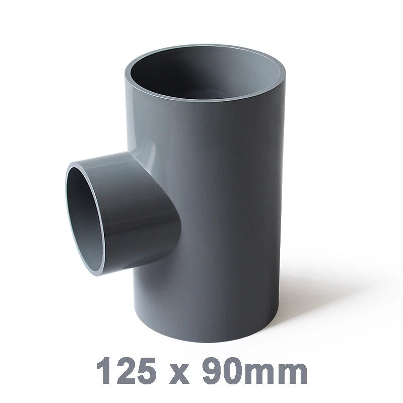 PVC Reducing Tee Pipe & Fittings Solvent Weld Pressure Adapter Connector Grey