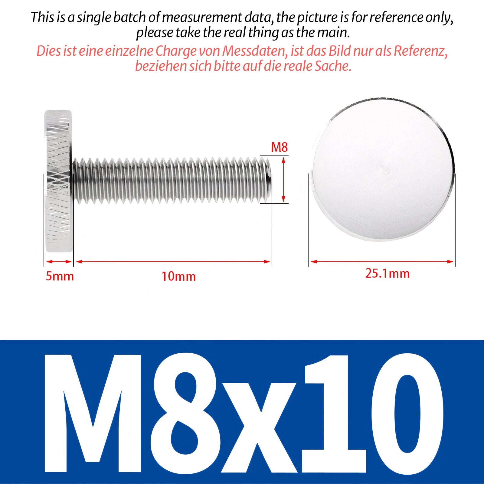 Knurled Thumb Screws Large Flat Head 304 A2 Stainless Steel M3 M4 M5 M6 M8 M10