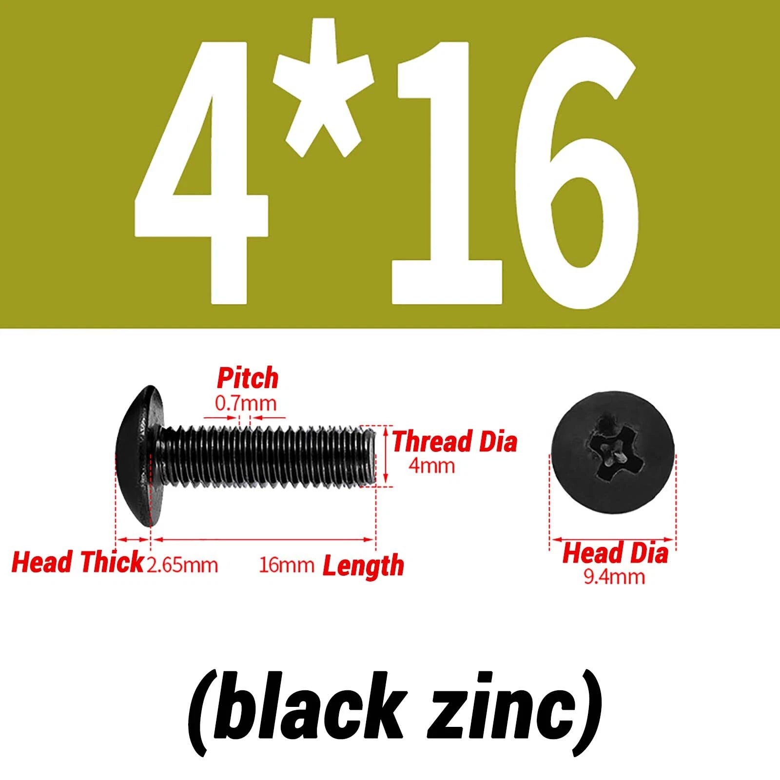 M2–M6 Pan Head Self‑Tapping Sheet Metal Screws – Black Oxide Carbon Steel